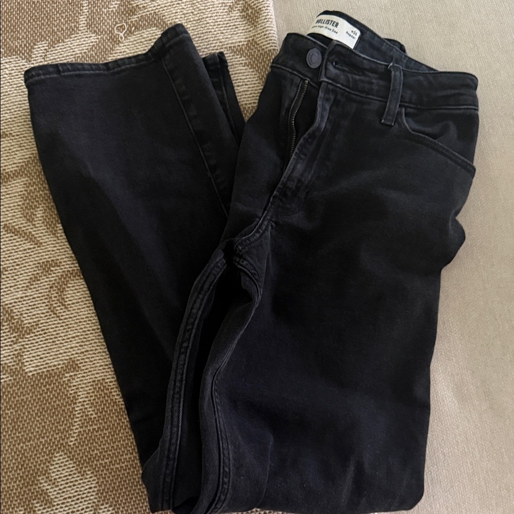 Hollister Washed Black High-Rise Dad Jeans